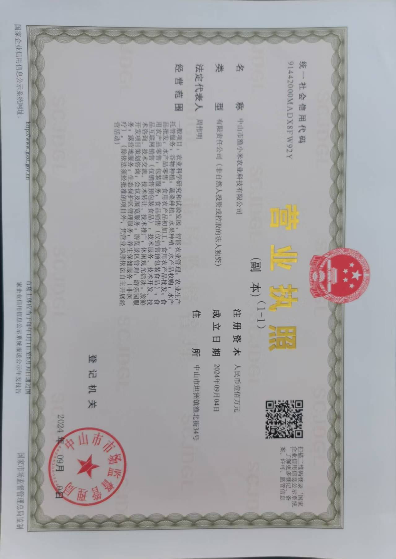 商家还没上传执照